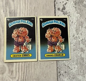 Garbage Pail Kids Original Series 1 19a Corroded Charlie & 19b Crater Chris - Picture 1 of 2