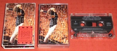 INXS - UK CASSETTE TAPE - LIVE BABY LIVE - WITH SLIPCASE & MINI TOUR PROGRAMME - Image 1 of 4