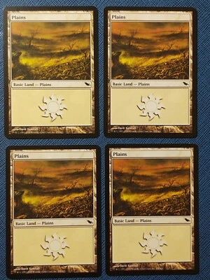 MTG 4x Plains (#284) x4 NM Shadowmoor Magic Playset Basic Land Kendall - Image 1 of 2