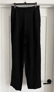 Giorgio Armani Le Collezioni Black High WaistedCenter Seam Trousers Size 46/12 - Picture 1 of 5