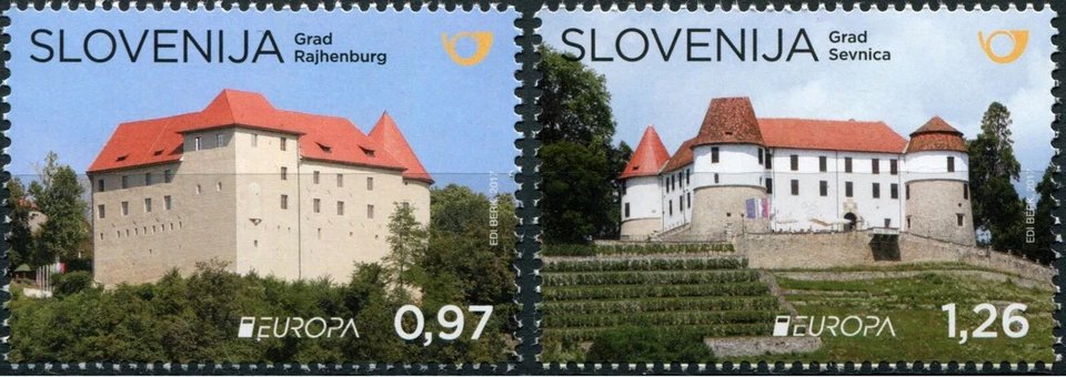 Slovenia 2017 ☀  EUROPA Stamps - Palaces and Castles 2v ☀ New Unused MNH - Image 1 of 1