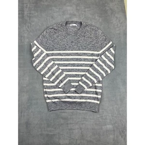 Sonoma Crew Neck Sweater Mens M Gray Striped - Picture 1 of 4