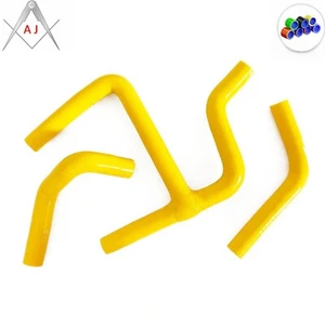 Yellow For Kawasaki KX250 KX250X 2021 2022 2023 Silicone Radiator Coolant Hose - Picture 1 of 3