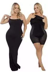 Popilush Shapewear Full Dress Built in Bra Adjustable Strap Square Neck Size 3xl - Picture 1 of 5