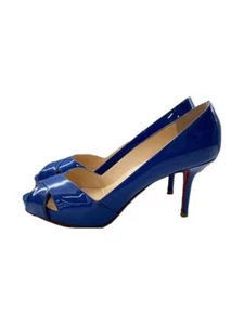 Christian Louboutin Blue Pumps Stiletto Heels Leather Size 39 Made in Italy - Picture 1 of 5