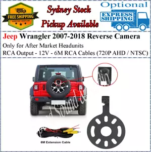 Reverse Camera for Jeep Wrangler 2007-2018 Spare Tire Rack Rear View- - Picture 1 of 10