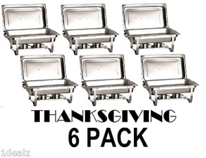 Best CATERING 6 PAQUETES DE PLATOS CHAFER CHAFING 8 QT CON PAQUETE DE COMBUSTIBLE ADICIONAL - Imagen 1 de 6