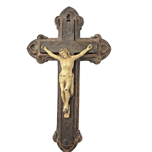 Antique French Viaticum Crucifix Last Rites Relic Set INRI Holy Water Candles - Picture 1 of 13