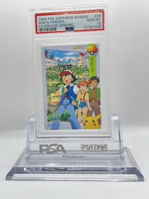 1998 P.M. JAPANESE BANDAI #26 ASH & FRIENDS GEM MT CARDDASS VENDING 10 - Image 1 of 2
