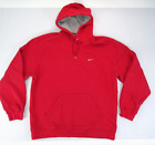 Vintage Nike Mini Swoosh Hoodie Xl Red 90S Fleece Pullover Hooded Travis Scott