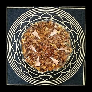 TIGER EYE Energy Plate, ORGONE TIGER EYE Charging Plate,Orgone EmF Energy Shield - Picture 1 of 4