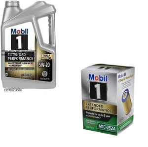 Mobil1 M1C-253A Engine Oil Filter & 5 Quarts Mobil1 E/P 5W20 Full Syn. Motor Oil - Picture 1 of 1