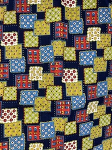 Fabric Patchwork Quilt Blues Greens Reds Floral 2 Yards X 36” No Selvage - Picture 1 of 5