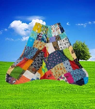 Bahama Breeze Aladdin Pants,Gypsy Patchwork Boho Hippie COTTON Harem Pants SML