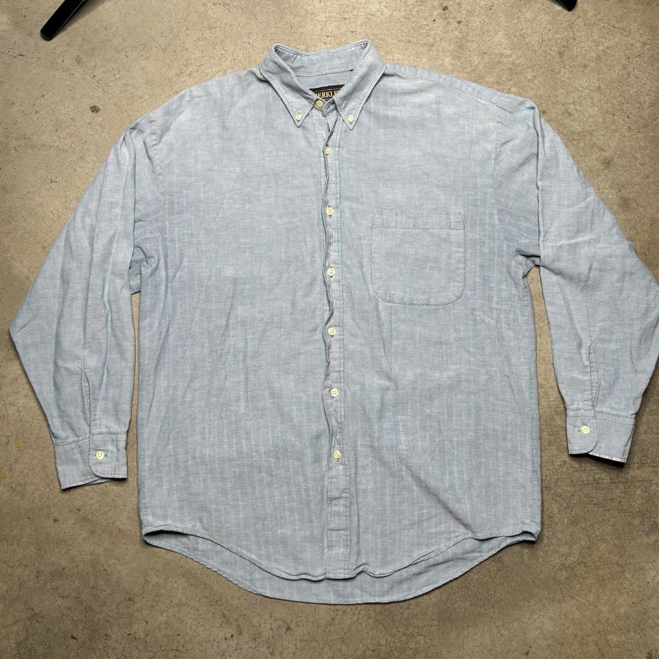 Camisa Berkeley Vintage 100% Algodón Rayas Abotonada Foto 1 de 4