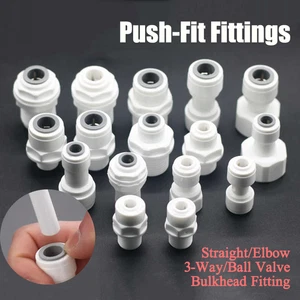 Accesorios push-fit codo/tee/válvula de bola/adaptador de grifo sin herramientas para sistema de ósmosis inversa - Imagen 1 de 47