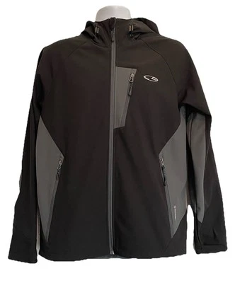 Chaqueta con Capucha Champion Venture Dry Negra y Gris Cremallera Completa Forrada de Vellón Para Hombres Med Foto 1 de 4