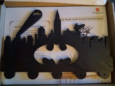 Porta llaves de pared de madera Batman Gotham City Foto 1 de 4