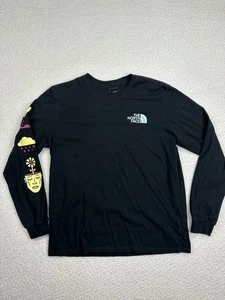 The North Face Men’s T Shirt Size Large Long Sleeve Graphic Black Cotton - Picture 1 of 8