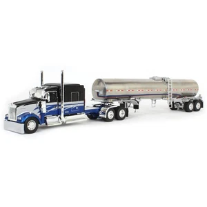 First Gear DCP 1/64 Kenworth W900L Aerocab Flattop & Brenner Tanker 60-2081 - Picture 1 of 6