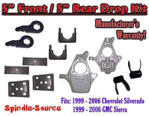 5" - 5" Drop Lower Kit FOR 1999 - 2007 Chevy Chevrolet Silverado GMC Sierra 1500 - Picture 1 of 1