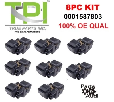 TPI; TRUE PARTS INC  Ignition CoilS 8pc Kit Fits Mercedes-Benz; 100% OE QUAL + - Image 1 of 4