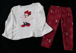 Girl's Outfit MINNIE MOUSE Sparkle Season Red Sequin Size 4T Disney Jumping Bean - Picture 1 of 19