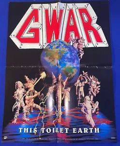 vintage 1994 GWAR This Toilet Earth PROMO POSTER 18x24in Metal Blade UNUSED - Picture 1 of 3