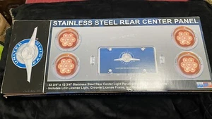 United Pacific - Stainless Steel - Rear Center, Panel Tail Lights - Red LED/Lens - Picture 1 of 23