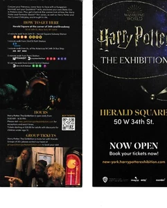 Harry Potter The Exhibition NYC Promo Flyer 4" x 9" 2024 - Bild 1 von 1