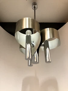 KRONLEUCHTER CHROM STAHL WELTRAUMZEITALTER 60ER JAHRE VINTAGE SPACE AGE - Bild 1 von 7