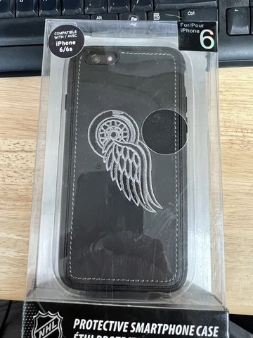 Detroit Red Wings NHL Protective iPhone 6/6s Case Leather Licensed! NEW! Cover