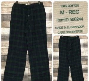 LL Bean Flanell Pyjamahose Herren M blau grün Schottenkaro (Innennaht 28,5) - Bild 1 von 9