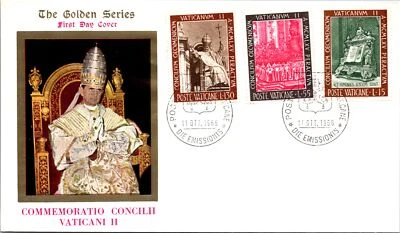 Vatican FDC 1965 - Second Vatican Council - Golden Series Cachet - F30828 - Image 1 of 2