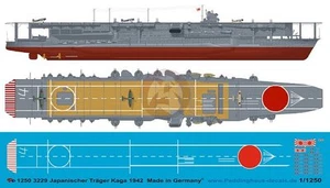 Peddinghaus 1/1250 HIJMS Kaga Japanese Aircraft Carrier Markings 1942 WWII 3229 - Bild 1 von 1