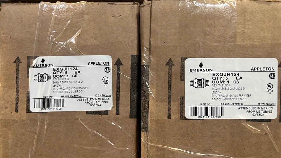 APPLETON ELECTRIC APPLETON EXGJH124 1/2" X 24" EXPLOSION PROOF FLEXIBLE COUPLING CROUSE HINDS