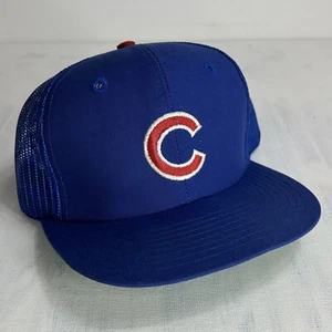 Vintage Chicago Cubs Trucker Hat MLB TWINS ENT Cap Adjustable Snapback - Picture 1 of 5