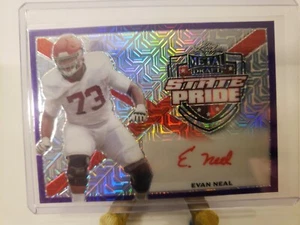 Evan Neal 2022 Leaf Metal Draft Mojo SSP /10 State Pride Red Ink Auto RC ๐ฅ - Picture 1 of 2