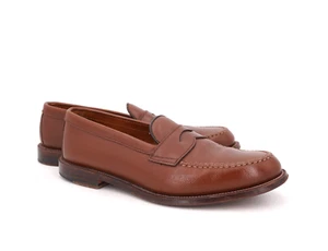 $748 | MOCASSINO ALDEN x JCREW 10 D MEZZO CINTURINO LHS MARRONE CHIARO PELLE GRANA ALPINA - Foto 1 di 14