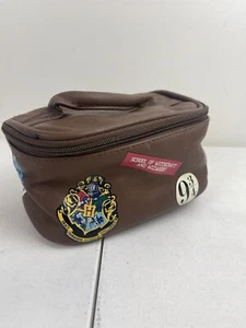 Harry Potter Brown Small Pouch Wizard Toiletry Bag Makeup Bag - Picture 1 of 7