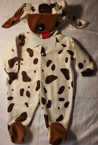 Plush Puppy Dog Costume Animal Spot Dress Up Halloween Romper Newborn      02L12 - Picture 1 of 4