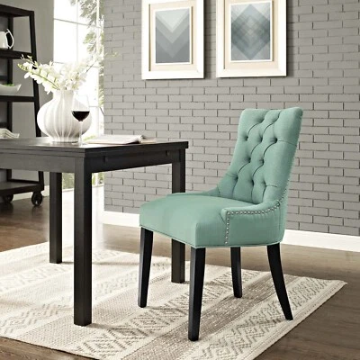 Modway Tufted Laguna Upholstered Fabric Nailhead Trim Parsons Dining Side Chair - Image 1 of 4