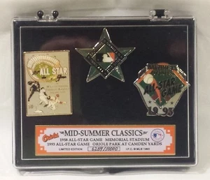 1993 Camden Yards All Star Game Orioles 3 Hat Pin Set Ltd Edition 6269 of 10000 - Picture 1 of 5