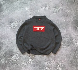Diesel S Big Logo Sweater Sweatshirt Knitwear Knitting Vintage 00s 90s Jumper - Picture 1 of 13