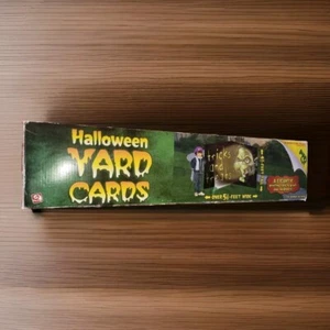 Tarjeta de Halloween trucos y golosinas de más de 5 pies de ancho 4 pies de alto resistente a la intemperie nueva en caja - Imagen 1 de 3