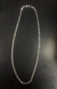 Stainless Steel Silver Chain chainlink chain 12 inches solid silver steel - Picture 1 of 2