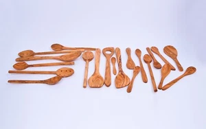 Cuchara de madera de oliva hecha a mano - Diferentes modelos - Cucharas de cocina de madera - Madera ak - Imagen 1 de 53