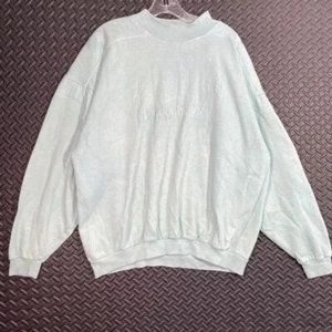 Vintage Bugle Boy Men Mint Green Crewneck Distress Casual Wear Sweater Size XL - Picture 1 of 7