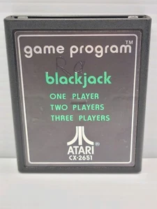 51 Blackjack (Atari 2600) cartuccia programma gioco solo testata pulita CX2651 - Foto 1 di 4