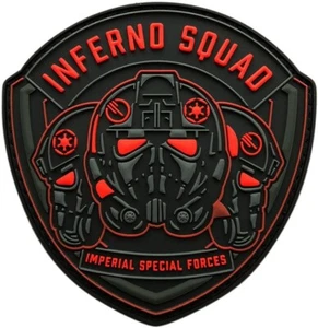Inferno Squad Imperial Special Forces 3D PVC Rubber Patch | PVC HOOK BACK 3" - Bild 1 von 1